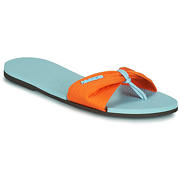 Shoes Women Mules Havaianas YOU ST TROPEZ BASIC Orange / Blue