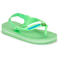 Shoes Children Flip flops Havaianas BABY BRASIL LOGO II Green