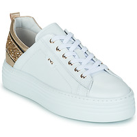 Shoes Women Low top trainers NeroGiardini E218134D-707 White / Gold