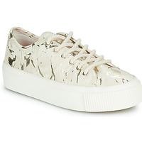 Shoes Women Low top trainers Desigual STREET SILVER Beige / White