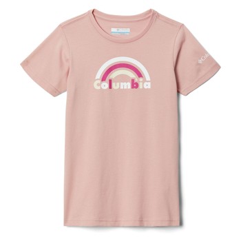 Clothing Girl Short-sleeved t-shirts Columbia MISSION LAKE SS GRAPHIC SHIRT Pink