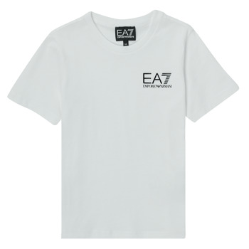 Clothing Boy Short-sleeved t-shirts Emporio Armani EA7 AIGUE White