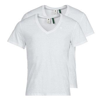 Clothing Men Short-sleeved t-shirts G-Star Raw Base htr v t s\s 2-pack White