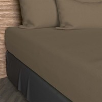 Home Fitted sheet Soleil D'Ocre ALEX Taupe