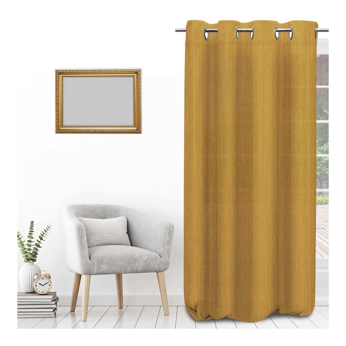 Home Sheer curtains Soleil D'Ocre BOHEME Yellow