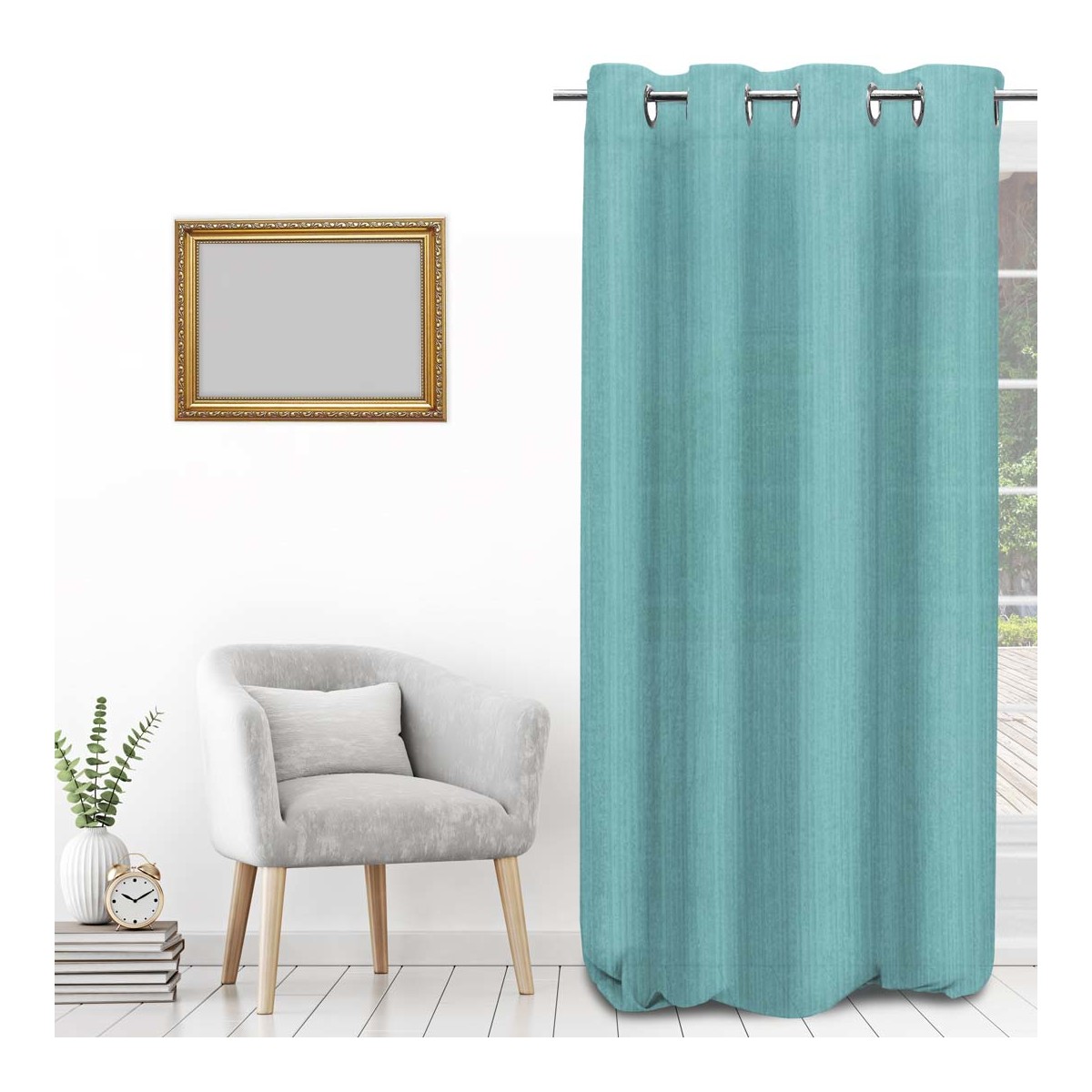 Home Sheer curtains Soleil D'Ocre BOHEME Blue