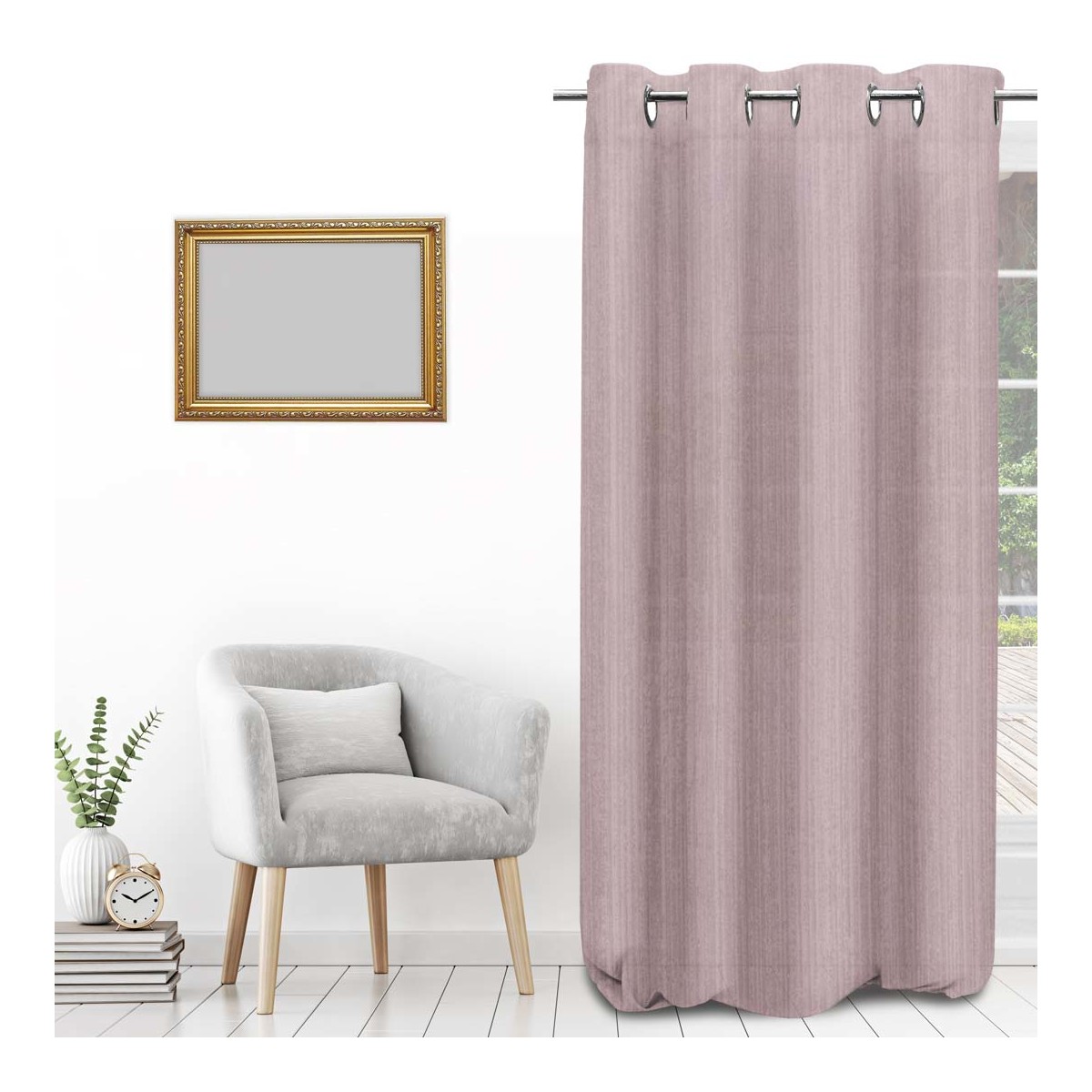 Home Sheer curtains Soleil D'Ocre BOHEME Pink