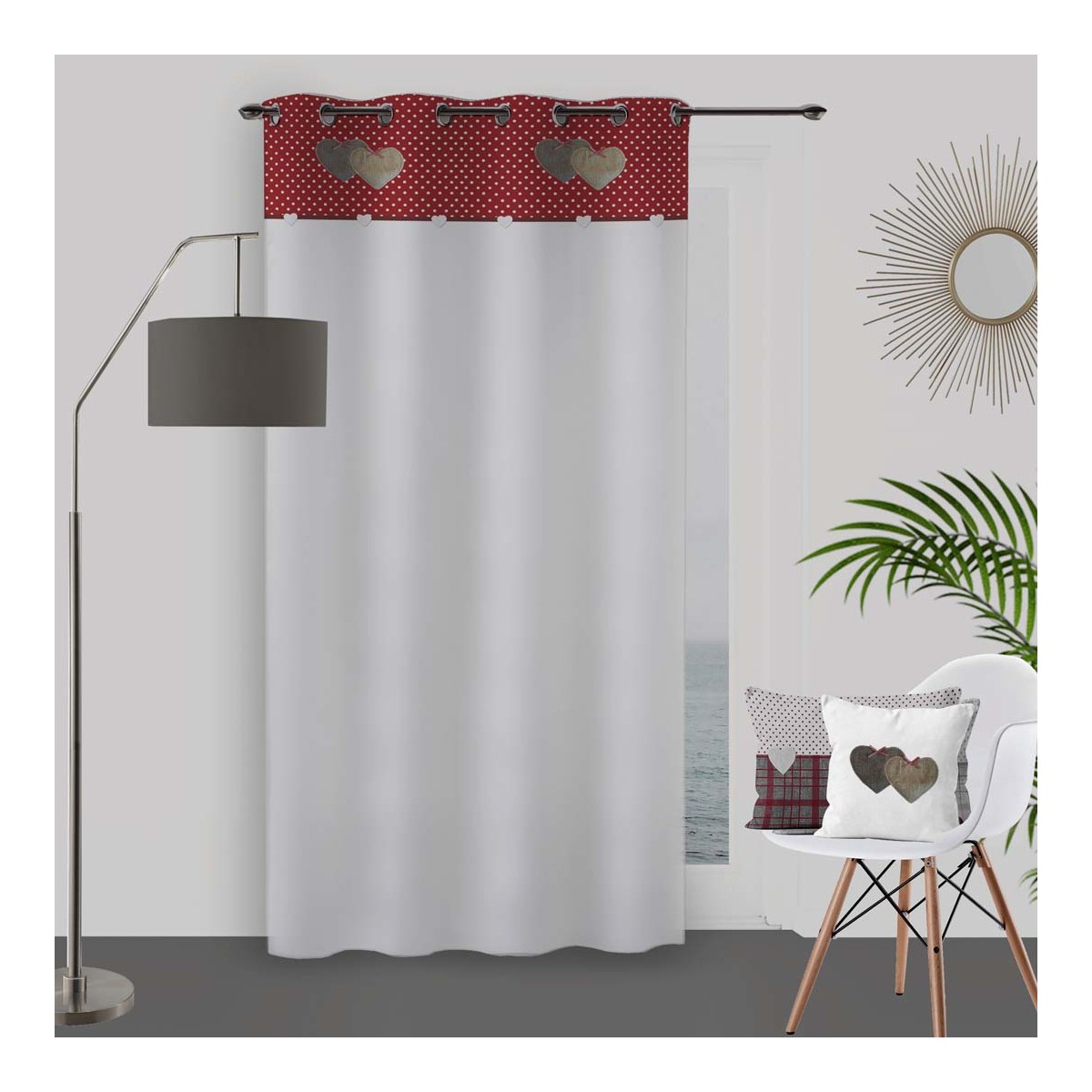 Home Curtains & blinds Soleil D'Ocre LOVE Red