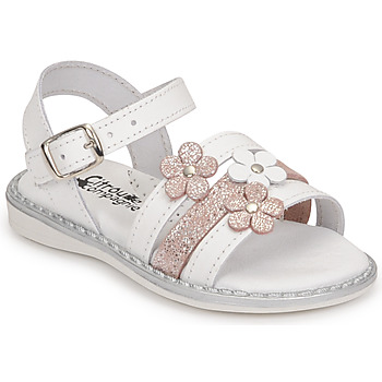Shoes Girl Sandals Citrouille et Compagnie KATAGUE White / Pink / Iris
