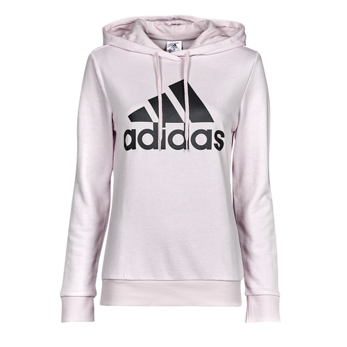 Clothing Women Sweaters Adidas Sportswear BL FT HOODED SWEAT Almost / Pink /  black