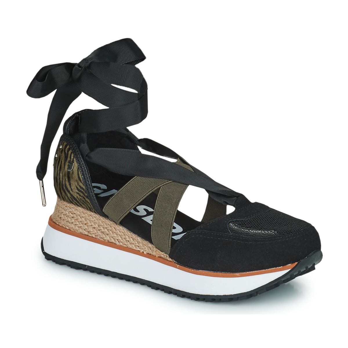 Shoes Women Sandals Gioseppo SETTALA Black / Kaki