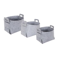 Home Baskets and boxes The home deco factory JEROMIE X3 Grey / Clear