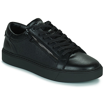 Shoes Men Low top trainers Calvin Klein Jeans LOW TOP LACE UP W/ZIP MONO Black