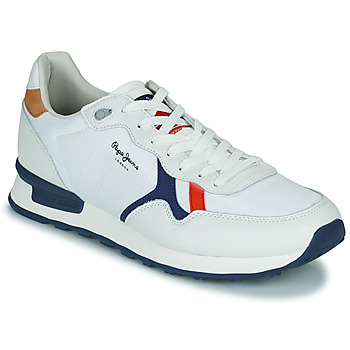 Shoes Men Low top trainers Pepe jeans BRITT MAN FLAG White / Marine