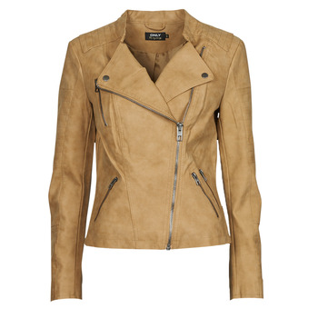 Clothing Women Leather jackets / Imitation leather Only ONLAVA Cognac