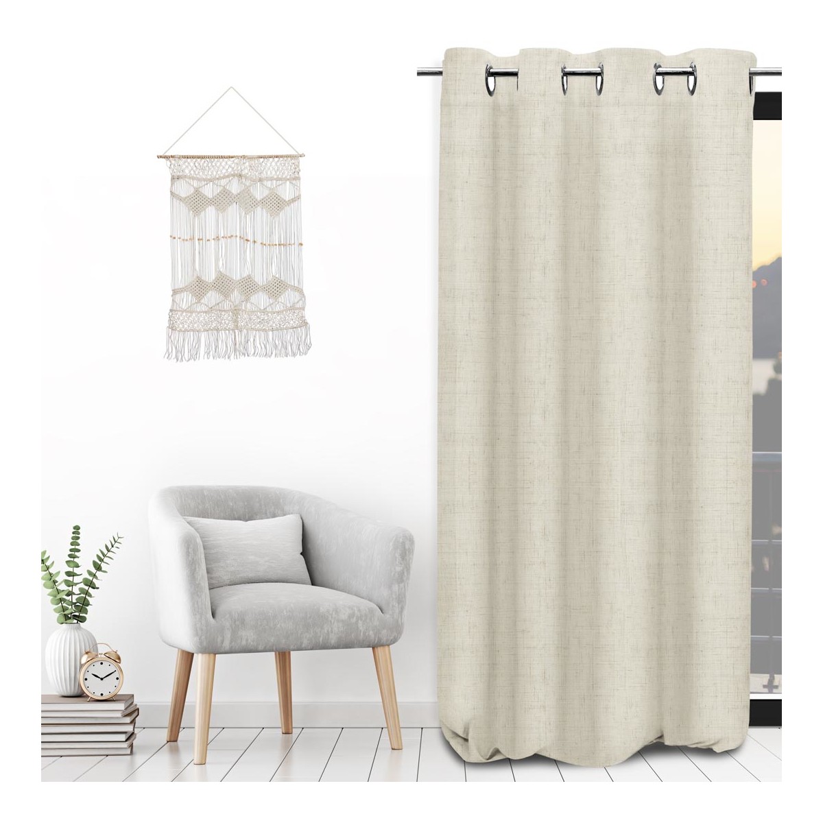Home Curtains & blinds Soleil D'Ocre LINEN White