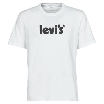 Clothing Men Short-sleeved t-shirts Levi's SS RELAXED FIT TEE Poster / Logo / White