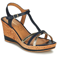 Shoes Women Sandals Tamaris VERENA Marine / Gold