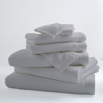Home Towel and flannel Tradilinge FLEUR DE SEL X2 Grey / Clear