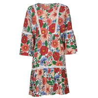 Clothing Women Short Dresses Derhy TREILLIS FLOWER Multicolour