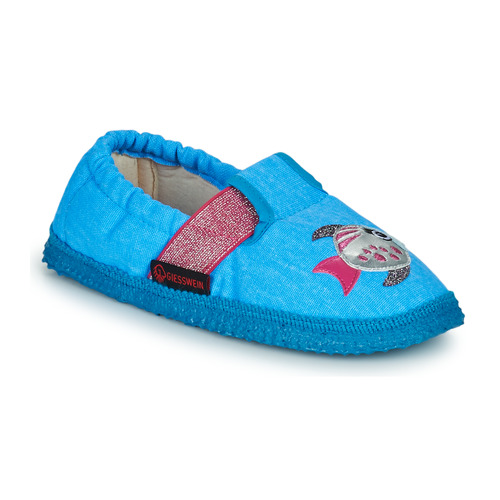 Shoes Girl Slippers Giesswein ATTERWASH Blue / Pink
