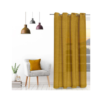 Home Sheer curtains Soleil D'Ocre VELVET Yellow