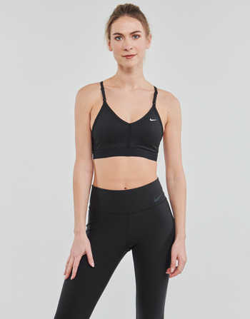Clothing Women Sport bras Nike V-Neck Light-Support Sports Bra  black /  black /  black / White