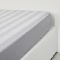Home Fitted sheet Today DH 140/200+30 Satin TODAY Prestige Acier Steel