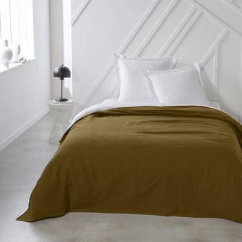 Home Blankets / throws Today Plaid XL 150/200 Gaze de coton TODAY Essential Bronze Bronze
