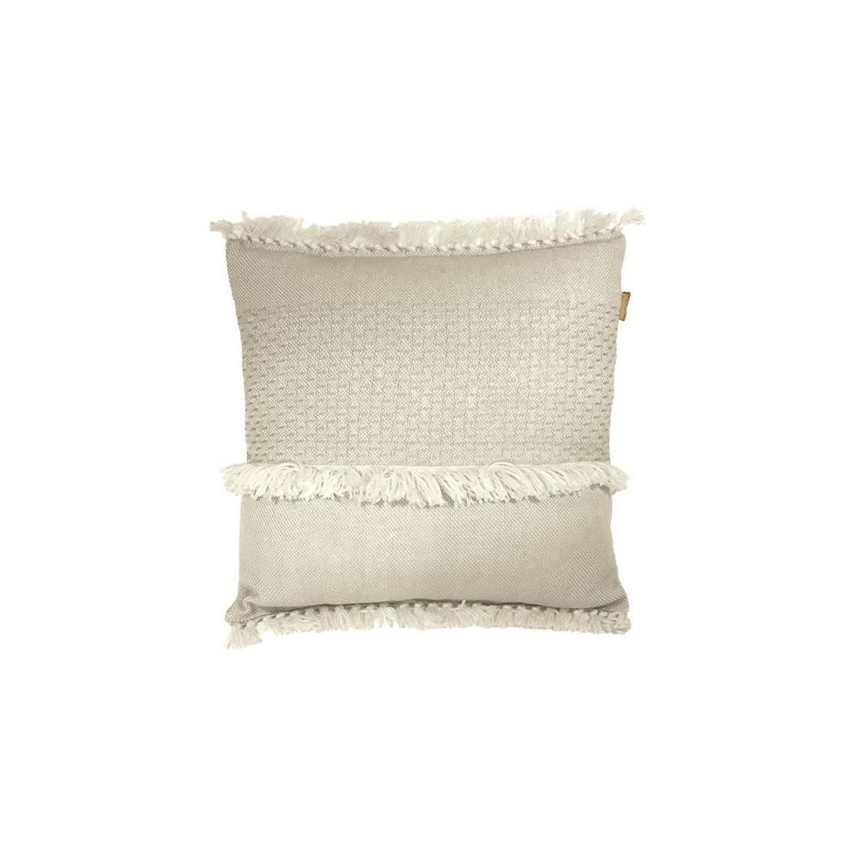 Home Cushions Malagoon Offwhite fringe cushion White