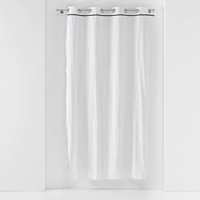 Home Curtains & blinds Douceur d intérieur RIDEAU A OEILLETS 135 x 240 CM COTON LAVE LINETTE BLANC White