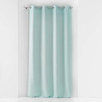 Home Sheer curtains Douceur d intérieur PANNEAU A OEILLETS 140 x 240 CM VOILE TISSE SOANE MENTHE Blue
