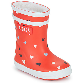 Shoes Children Wellington boots Aigle BABY FLAC F PT2 Red / White