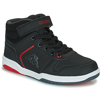 Shoes Boy Hi top trainers Kappa KARY MD EV KID Black / Red