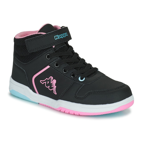 Shoes Girl Hi top trainers Kappa KARY MD EV KID Black / Pink