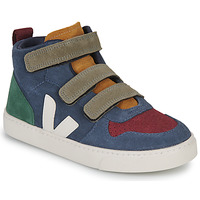 Shoes Children Hi top trainers Veja SMALL V-10 MID Blue / Green / Red