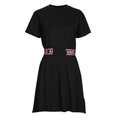Karl Lagerfeld  JERSEY DRESS W/LOGO WAIST  womens Dress in Black