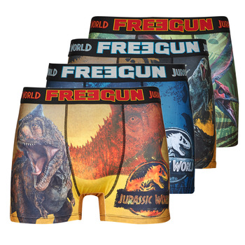 Underwear Men Boxer shorts Freegun JURASSIC WORLD X4 Multicolour