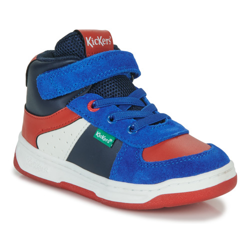 Shoes Boy Hi top trainers Kickers KICKALIEN Red / Blue / Black