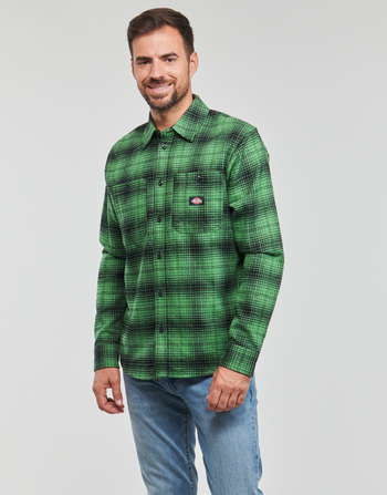 Clothing Men Long-sleeved shirts Dickies EVANSVILLE Black / Green