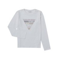 Clothing Girl Long sleeved tee-shirts Guess  White