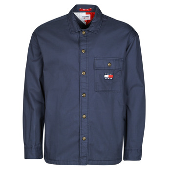 Clothing Men Long-sleeved shirts Tommy Jeans TJM CLASSIC SOLID OVERSHIRT Marine