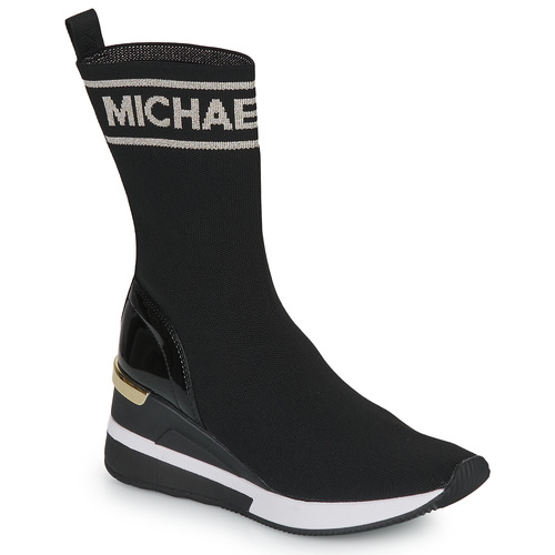 Shoes Women Hi top trainers MICHAEL Michael Kors SKYLER TALL BOOTIE Black / Gold