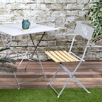 Home Outdoor tables The home deco factory JARDIN SECRET X2 Taupe-wood