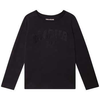 Clothing Girl Long sleeved tee-shirts Zadig & Voltaire X15356-09B Black