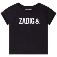 Clothing Girl Short-sleeved t-shirts Zadig & Voltaire X15369-09B Black