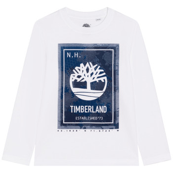 Clothing Boy Long sleeved tee-shirts Timberland T25T39-10B White