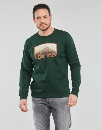 Clothing Men Sweaters Columbia Hart Mountain  Graphic Crew Green