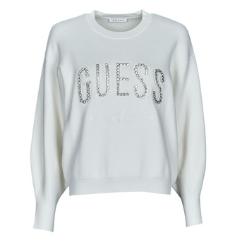 Clothing Women Jumpers Guess ESTELLE RN LS White