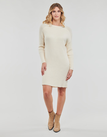 Only ONLFIA KATIA L/S DRESS CC KNT Beige - Free Delivery with  Rubbersole.co.uk ! - Clothing Short Dresses Women £